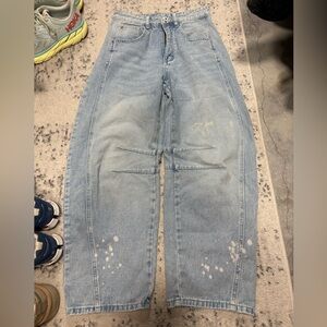 Free People “Look Alike” Barrel Jeans